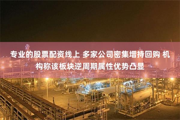 专业的股票配资线上 多家公司密集增持回购 机构称该板块逆周期属性优势凸显