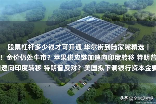 股票杠杆多少钱才可开通 华尔街到陆家嘴精选｜美国零售销售几无增长！金价仍处牛市？苹果供应链加速向印度转移 特朗普反对？美国拟下调银行资本金要求？