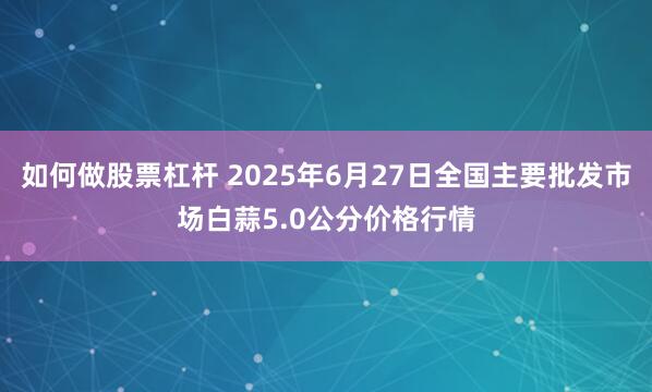 如何做股票杠杆 2025年6月27日全国主要批发市场白蒜5.0公分价格行情
